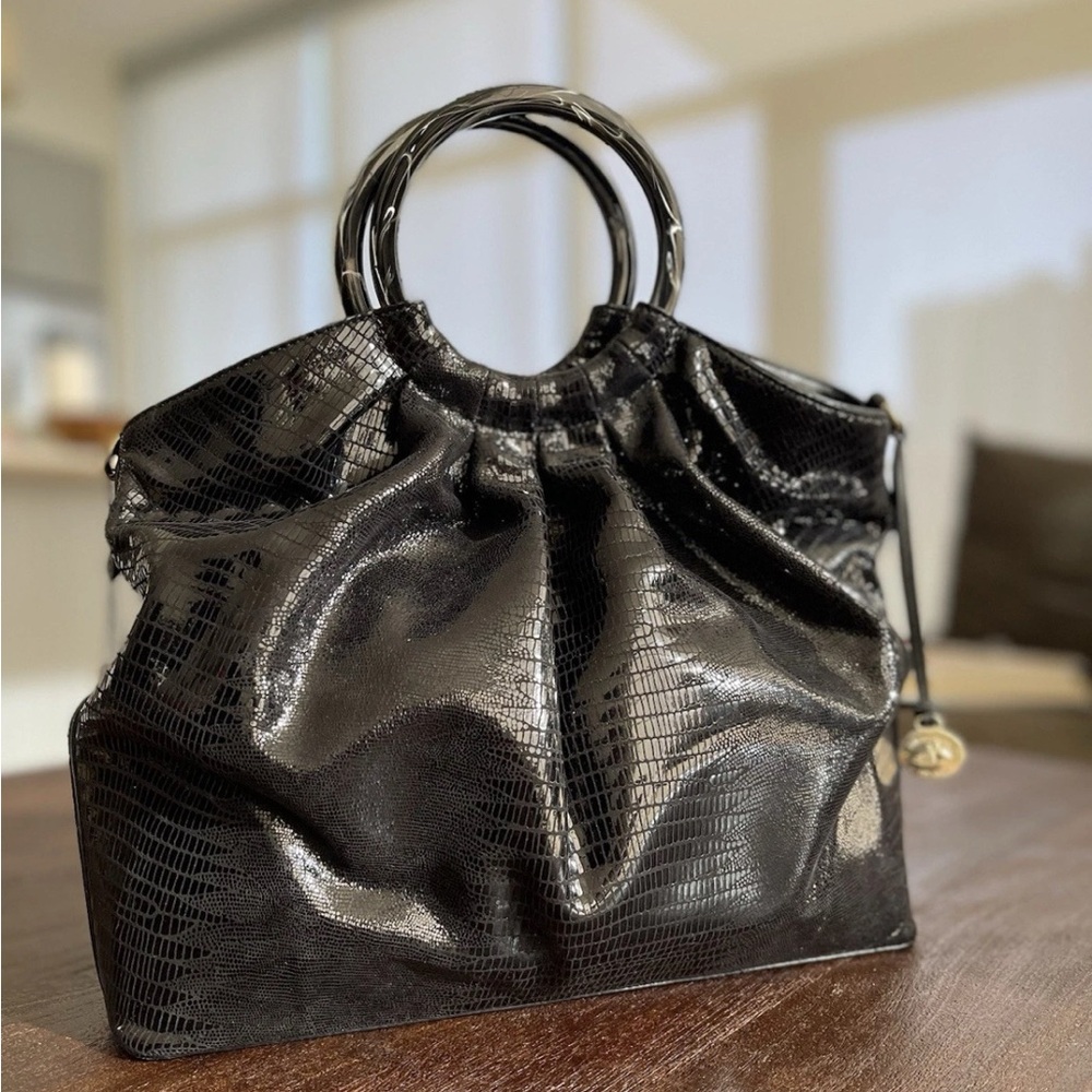 BRAHMIN Renata Black Andromeda, Genuine Leather Handbag, New With Tags